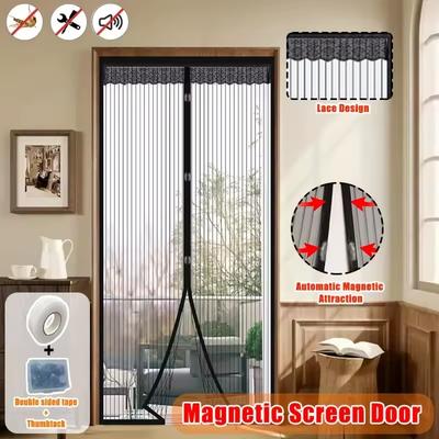 Summer Magnetic Door Net Magnetic Suction Door Curtain Gauze Door Mosquito Proof Household Non Punching Mosquito Proof Invisible Door Curtain