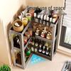 2-Tier Kitchen Countertop Corner Storage Rack