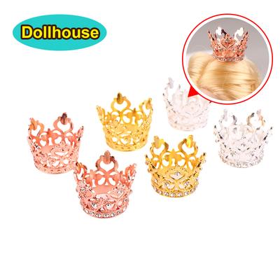 1/12 Puppenhaus Mini Prinzessin Krone Puppenhaus Simulation Strass Kronen Kleine Tiara Puppenhaus Dekoration Zubehör