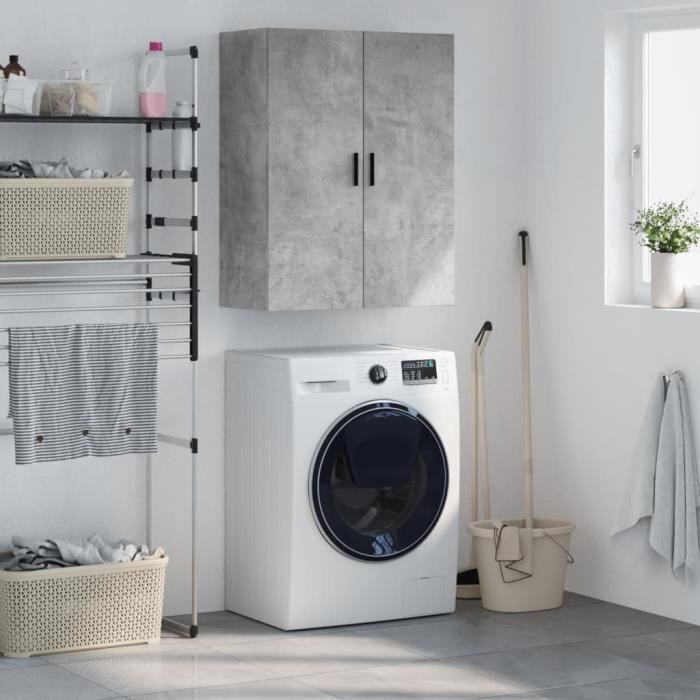 VidaXL Armoire murale gris béton 69,5x34x90 cm 828440
