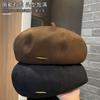 Fashion Black Beret Female Face Small Versatile Retro Painter Hat Pumpkin Hat Hat Autumn and Winter High Sense