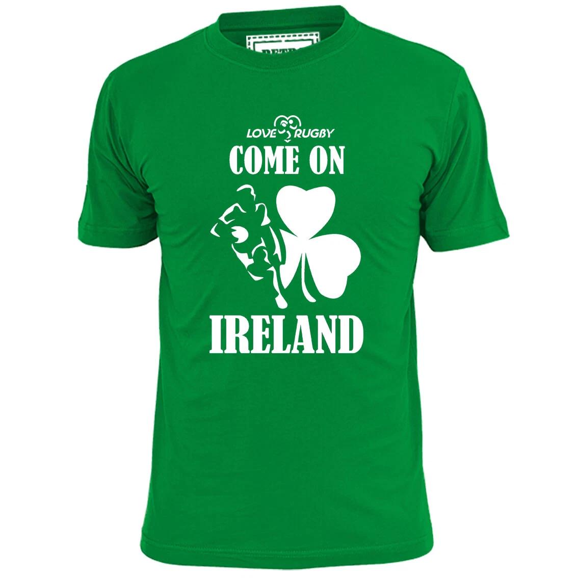Mens Irish Rugby Come On Ireland T shirt Rugger Six Nations Rugger S