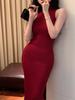 Mature, Sophisticated, Pure and Alluring High-neck Dress for Women, Summer 2026, Sexy Versatile Pencil Long Dress
