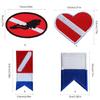 Scuba Diving Flag Iron On Patches Embroidered Diver Badge Backpacks Bag Embroidered Flag Patches