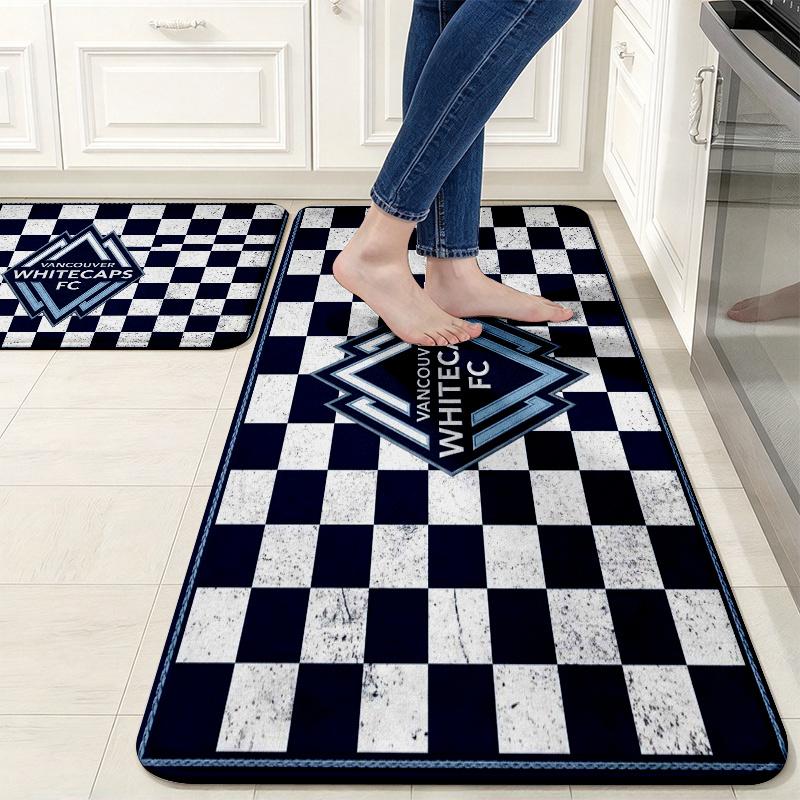 Vancouver Whitecaps FC Flannel Kitchen Mat Christmas Soft Area Rug Non Slip Floor Carpet Home Decoration