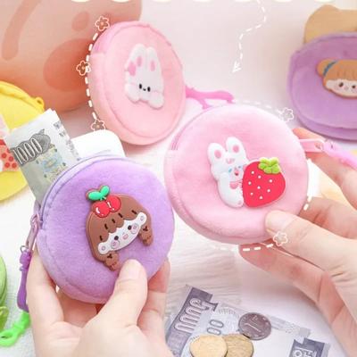 Mini Kopfhörer Schlüssel Tasche Schlüsselanhänger Anhänger Beutel Cartoon Plüsch Geldbörse Mädchen Kinder Kleine Brieftasche Kid Zipper Ändern Geld Tasche