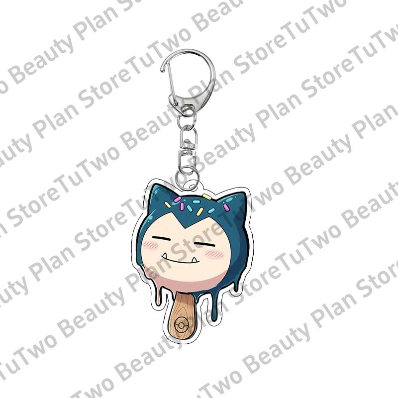 

Anime Ice Cream Shape Cartoon Bulbasaur Squirtle Charmander Gengar Jigglypuff Diy Acrylic Keychain Pendant Charm Girl Gifts Toys about 5cm
