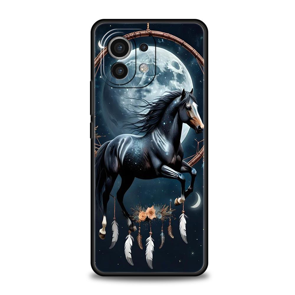 Coque de téléphone pour Xiaomi Mi 17 15 14 13 12 11 Ultra 15T 14T 13T 12T 11T Pro Lite 5G TPU Souple Capas Cheval Animal Fundas Capas