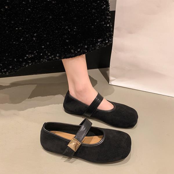 

Модная женская обувь Платформа Женская обувь Мелкий вырез Круглый носок Универсальные клоги Лето Новое Платье Удобные Ретро Флок Мэри 35