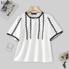 ZANZEA Women Round Neck Summer Casual Short Sleeve Blouse