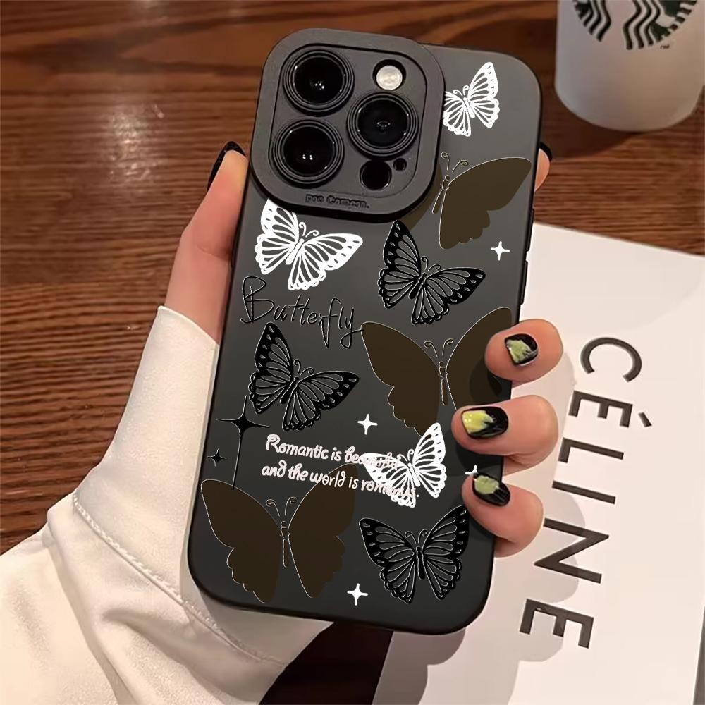 Flower Pattern Phone Case For iPhone 13 12 11 17 16 15 14 Pro Max For iPhone 14 16 15 7 8 Plus XS XR X Shockproof Silicone Cover