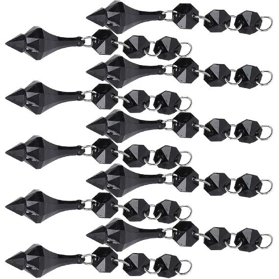 10Pcs Crystal Pendant, Chandelier Crystal Pendant Chandelier Crystal Prisms Beads Tapered Acrylic Material Irregular Beaded Ornament DIY Lamp