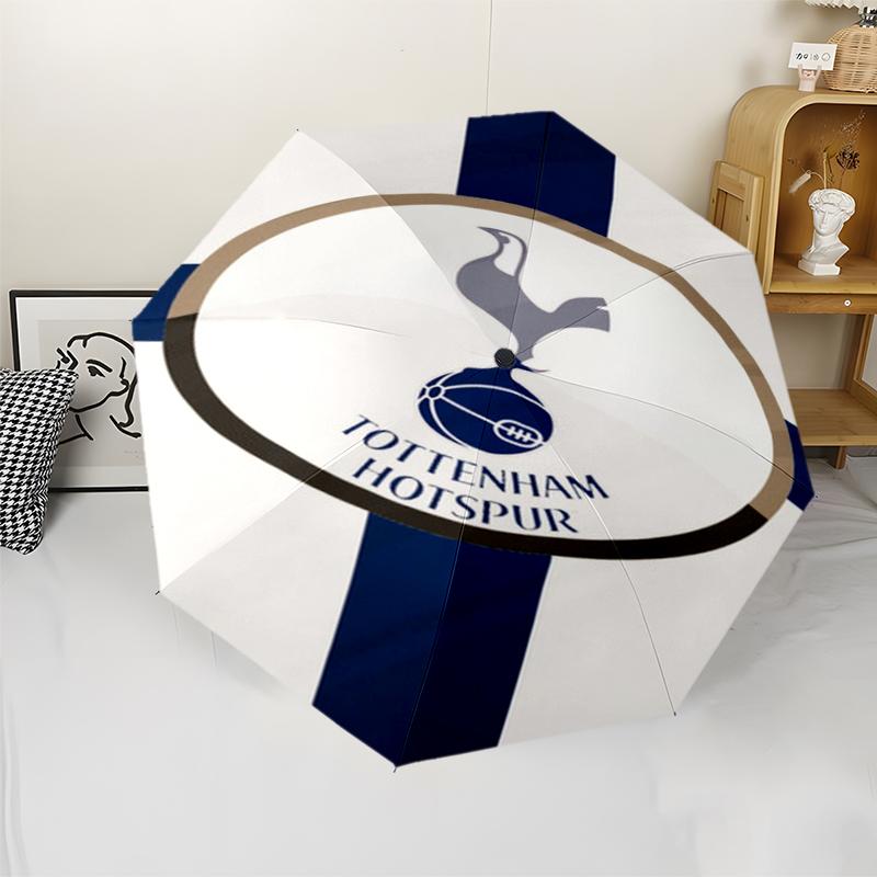 Tottenham Hotspur Theme Automatic Umbrella, Lightweight & Portable, 8 Rib, Perfect for Outdoor Travel, Birthdays, Christmas, Gifts.