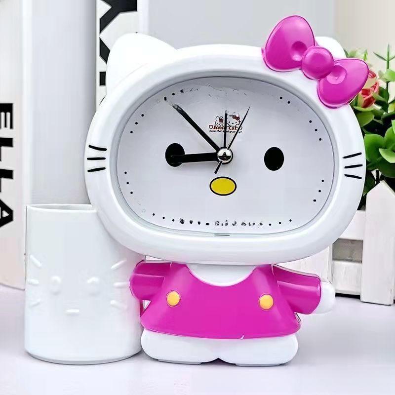 Ceas de alarmă albină și suport pentru pixuri: Drăguț, la Modă, Design Cartoon pentru Noptieră - Ideal pentru Studenți și Copii.