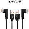 Caricabatterie a gomito a 90 gradi Cavo intrecciato in nylon 6A Tipo C Cavo di ricarica rapida USB per cavo caricabatterie Redmi