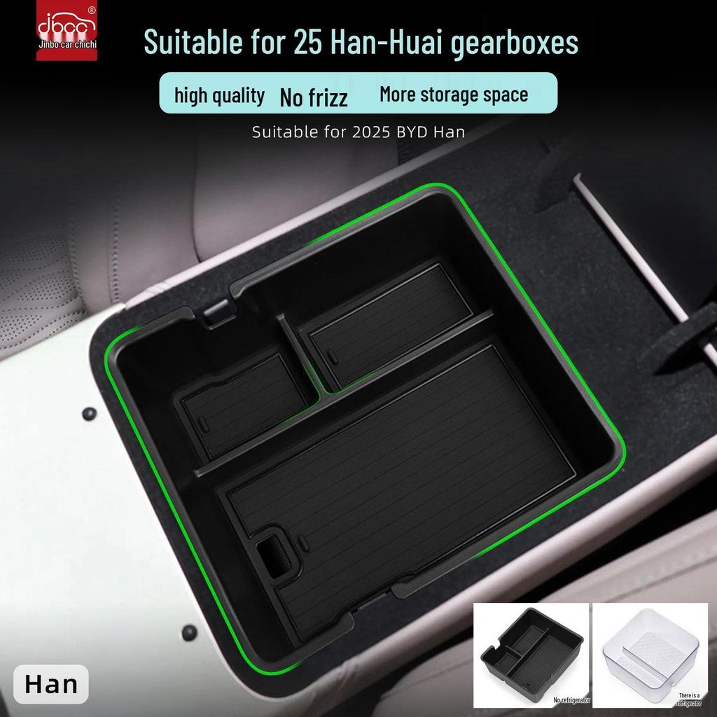 Compatible Armrest Box Storage for 25 BYD Han Models - Center Console Organizer EV Accessories