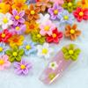 Colourful Flowers 3D Nail Art Charms Kawaii Macaron Mini Flower Nais Decoration Accessories Summer Manicure Decora Supplies
