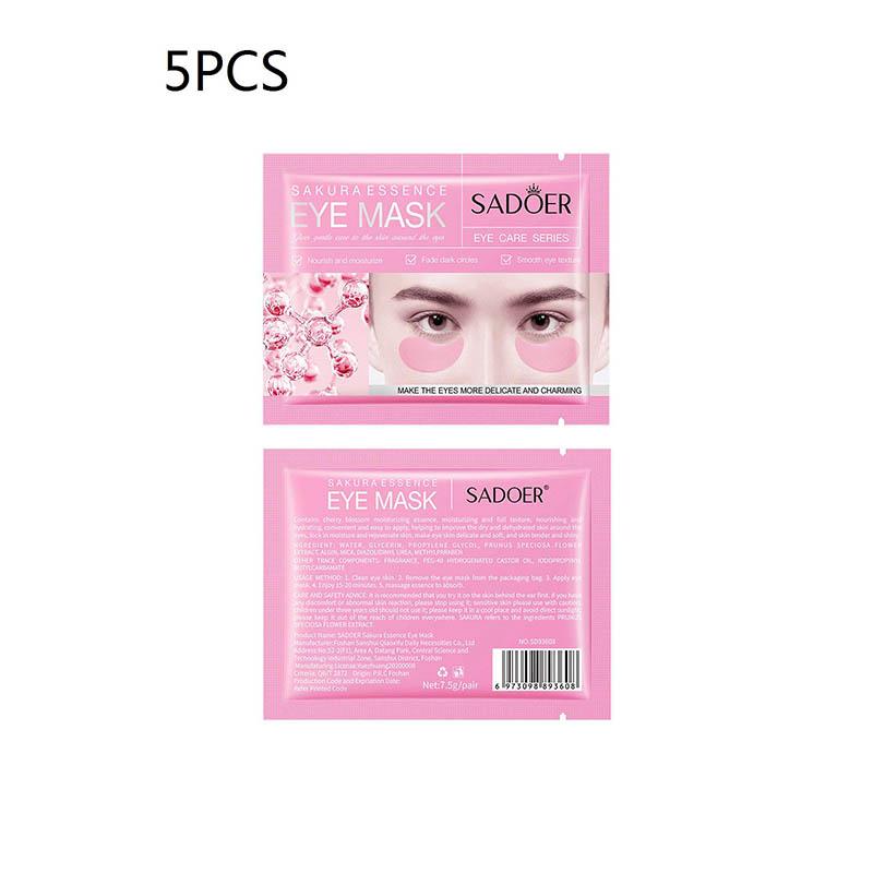 Cherry Blossom Extract Eye Mask Anti-Wrinkle Eye Patches Fade Fine Line Remove Dark Circle Bag Anti-Puffiness Moisturizing Brighten Skin Care