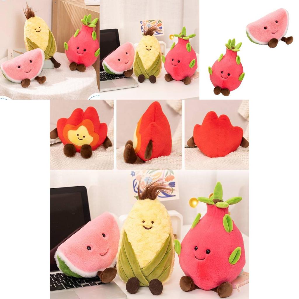 Rozkošný plyšák Pitaya Meloun Kukuřice Pro Děti Dekorativní Polštář Dárek