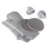 Chuyi Qi Padded Silicone Oven Mitt and Pot Holder Set