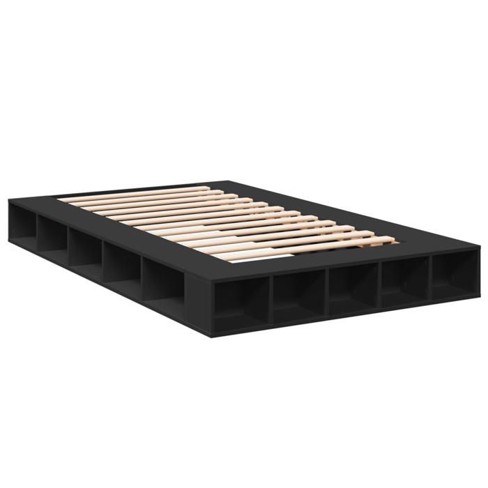 VidaXL Black Bed Frames 120x200 Cm Engineered Wood, Bed, Storage Bed, Double Bed Frame, Double Bed, Furniture of 3280483