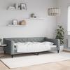 Vidaxl Sofa with Sleeping Function, Light Gray, 100X200 Cm, Upholstered In Fabric