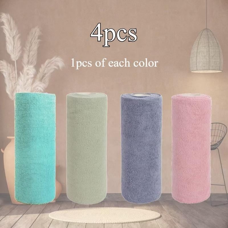 Reusable Cleaning Wipe Household Kitchen Cloth Microfiber Towel Rolls Dish Rags Wash Paper Towel Replacement 1 Roll of 20 Sheets