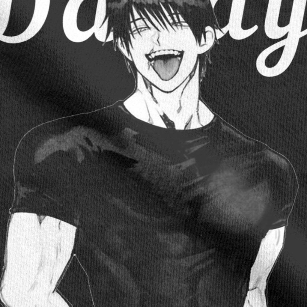 Tatuś Toji Fushiguro Anime T-shirt Męski 100% Bawełna Moda dla Mężczyzn T-shirty z Okrągłym Dekoltem Krótki Rękaw Top Rozmiar Plus