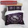 3pcs Duvet Cover Set (1*Duvet Cover + 2*Pillowcase, Without Core), Custom Name Real Madrid CF Pattern Bedding Set, Home Bedroom Decor Gift