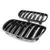 1Pair Gloss Black Front Bumper Grille For BMW E83 X3 LCI Facelift 2007-2010