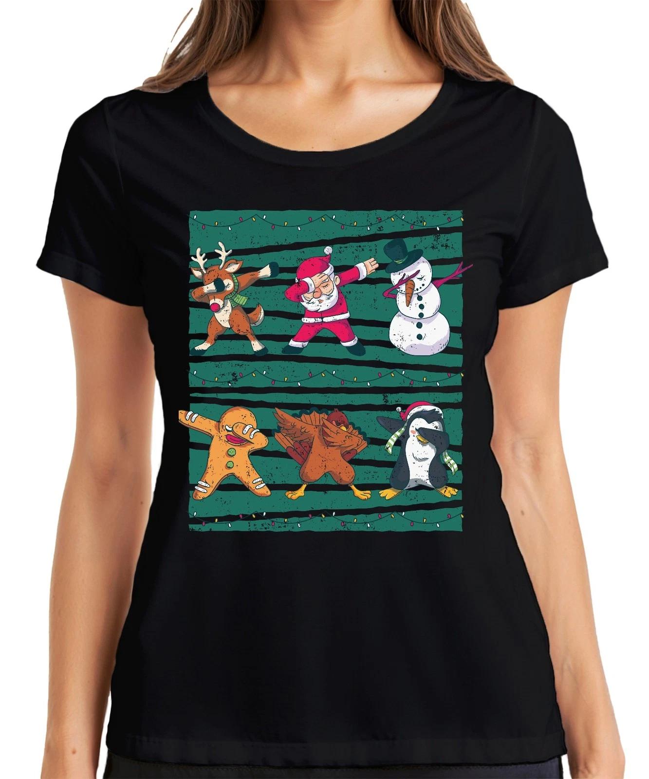 Dabbing Rentier Santa Schneemann - Weihnachten Weihnachtsgeschenk Christmas Dame XXL