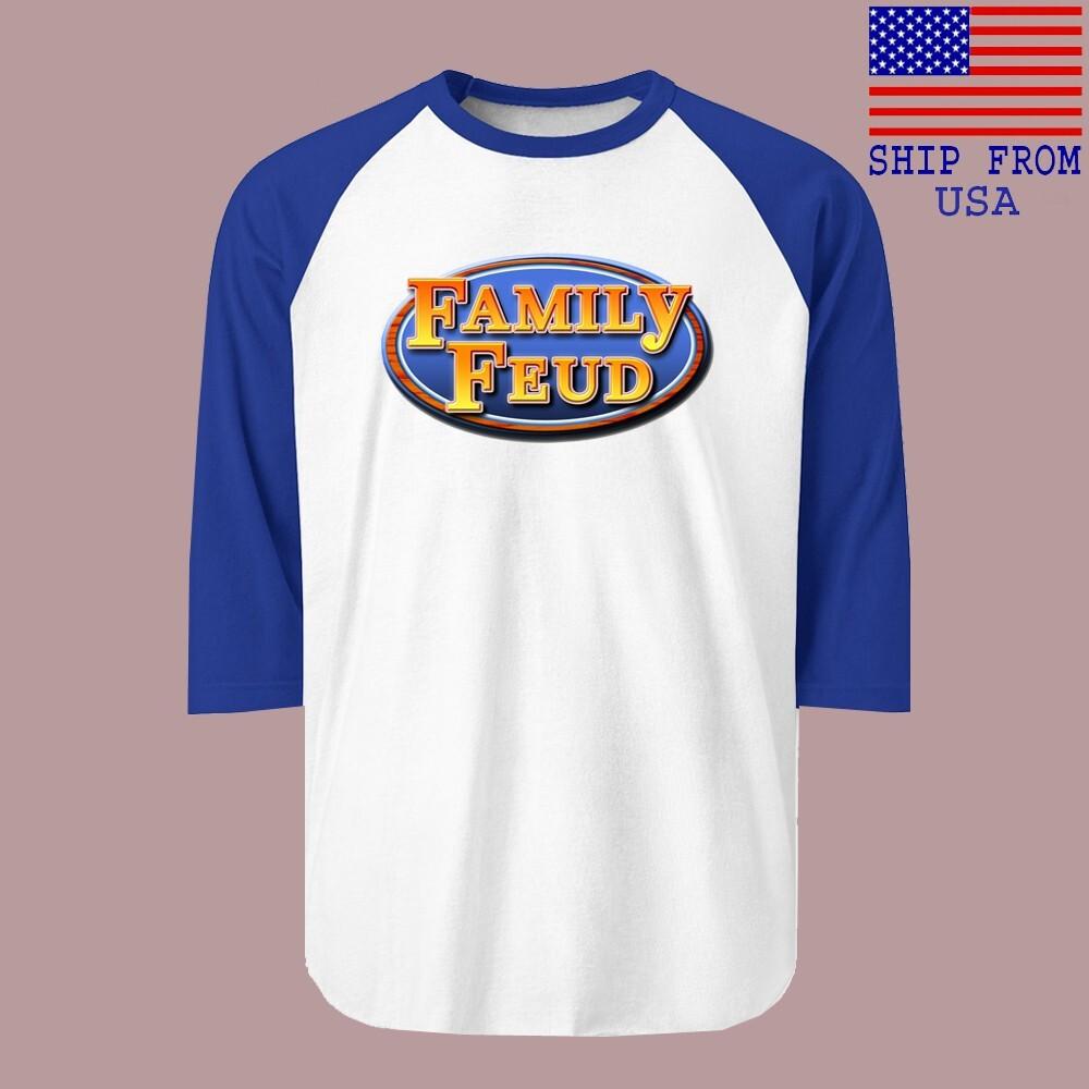 

Family Feud Men#039;s Raglan Blue Size S2XL Unisex T-Shirt XXXL