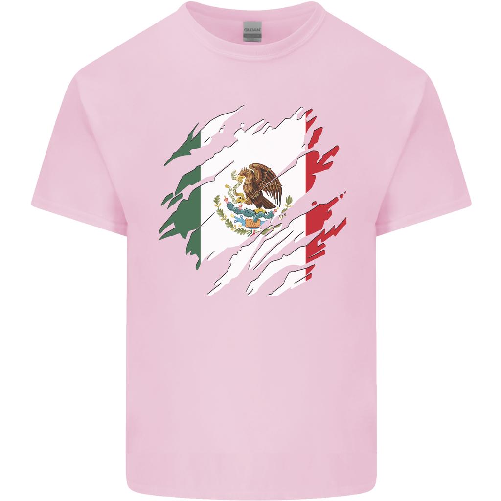 Torn Mexico Flag Mexican Day Football Unisexs Light Cotton Tshirt