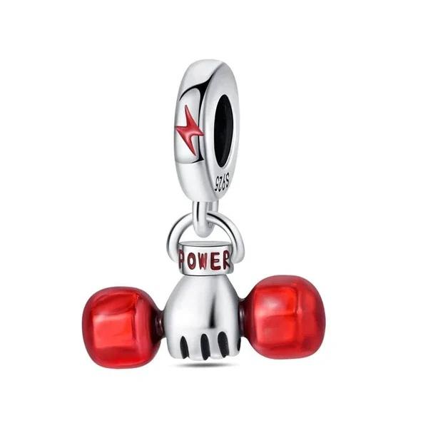 925 Silver Clasp Charms Sports Baseball Football Bead DIY Jewelry Necklace Bracelet Bangle Women Gift