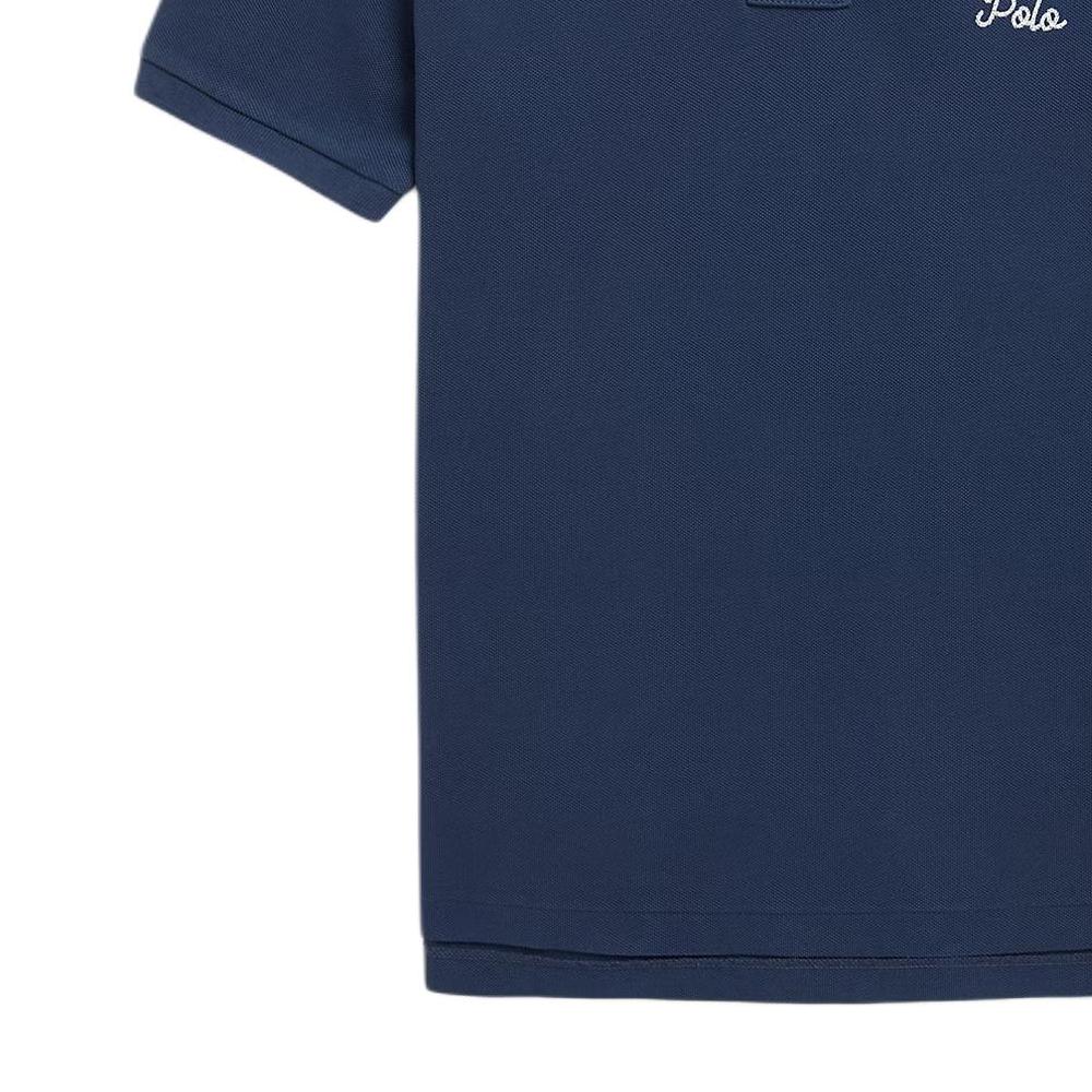 Polo Ralph Lauren Polokošeľa Jednofarebná Vyšívaný Pes Bavlna Sieťovina Detské vrchné diely Modrá 323964158-001