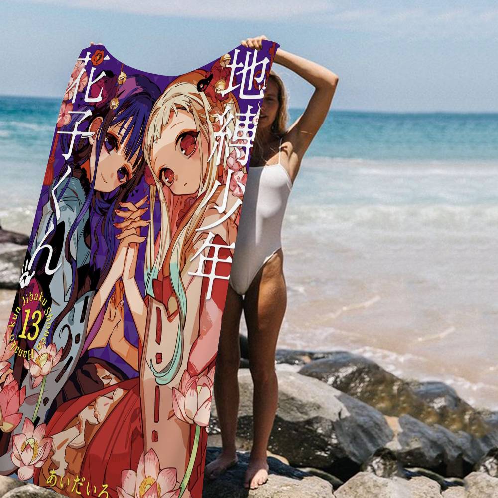 Animation T-Toilet-bound Hanako-kun Microfiber Beach Towel Mountain Climbing Yoga Beach Swimming Running Absorbent Soft Towel