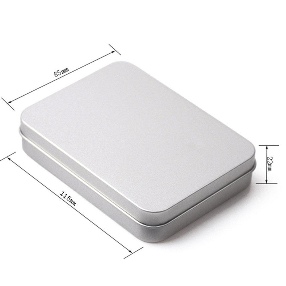 4Pcs Mini Tinplate Candy Boxes Portable Packaging Storage Containers for Wedding Party Birthday Gift Treat Crafts Flat Silver