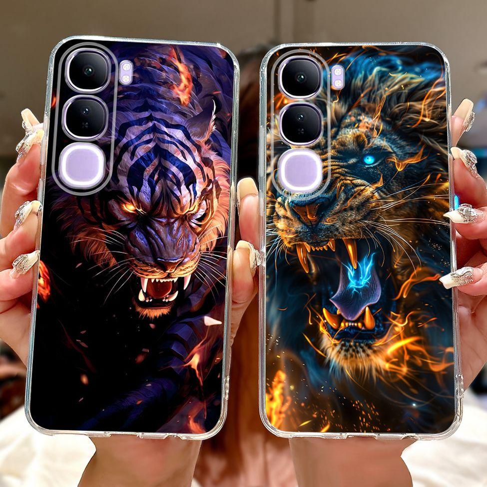 For Vivo V40 Lite 5G IDN Case V2417 Clear Cute Cat Fashion Butterfly Love Painted Soft Phone Case For Vivo V40 Lite 4G IDN Cover