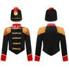 Girls Circus Ringmaster Costume Set with Jacket Hat Stand Collar Long Sleeve Fringe Epaulet