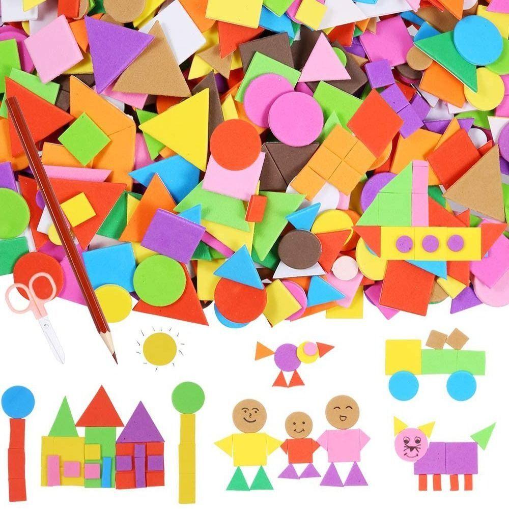 1000pcs Self-Adhesive Self-Adhesive Geometry Puzzle Crafts Arts Making  DIY Crafts Arts Making