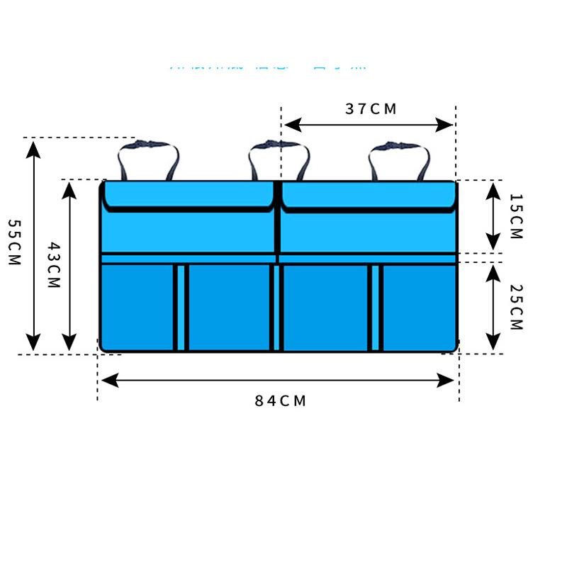 Car Trunk Storage Bag with Large Capacity and Mesh Pocket Rear Seat Back Pocket Debris Storage Bag Car Accessories