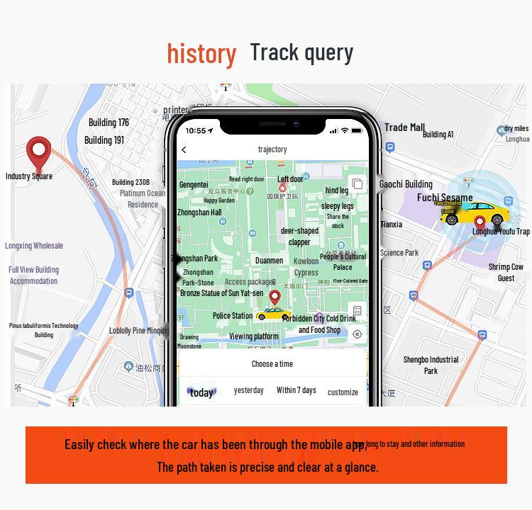 GF07 Magnetic GPS Locator for Cars, Motorcycles, and Electric Vehicles - No Installation, Anti-Lost Device