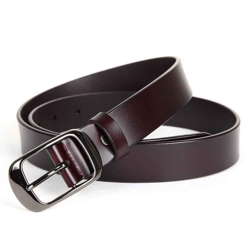Plus Size Women's Genuine Cowhide Leather Belt - Casual and Versatile.