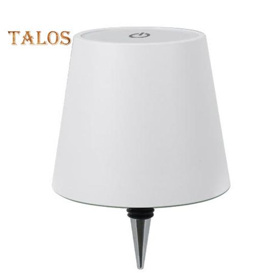 

Беспроводная лампа для бутылок вина, 3 цвета, регулируемая яркость, перезаряжаемая, беспроводная, сенсорное управление, светодиодная настольная лампа для дома, офиса, бара, кафе, украшения metal белый