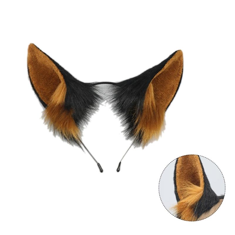 Cosplay Hundeohren Stirnbänder Dobermänner Karneval Anime Charakter Haarband Hundeohren Stirnbänder Plüsch Weihnachten Haarreif