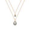 Multi-layer Crystal Necklace European and American Stacked Jewelry New Gold-plated Water Drop Celebrity Long Sweater Chain Women