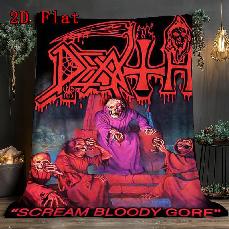 Death 2D Flat Pattern Flannel Blanket High Quality All Seasons Warmth and Comfort Perfect for Christmas Gifts.DMT0925498