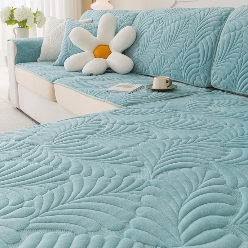 Winter Plush Sofa Cover Four Seasons Universal Non-Slip Cushion Three Seats One Art-Sofa All Wrapped Cover Universal Cover