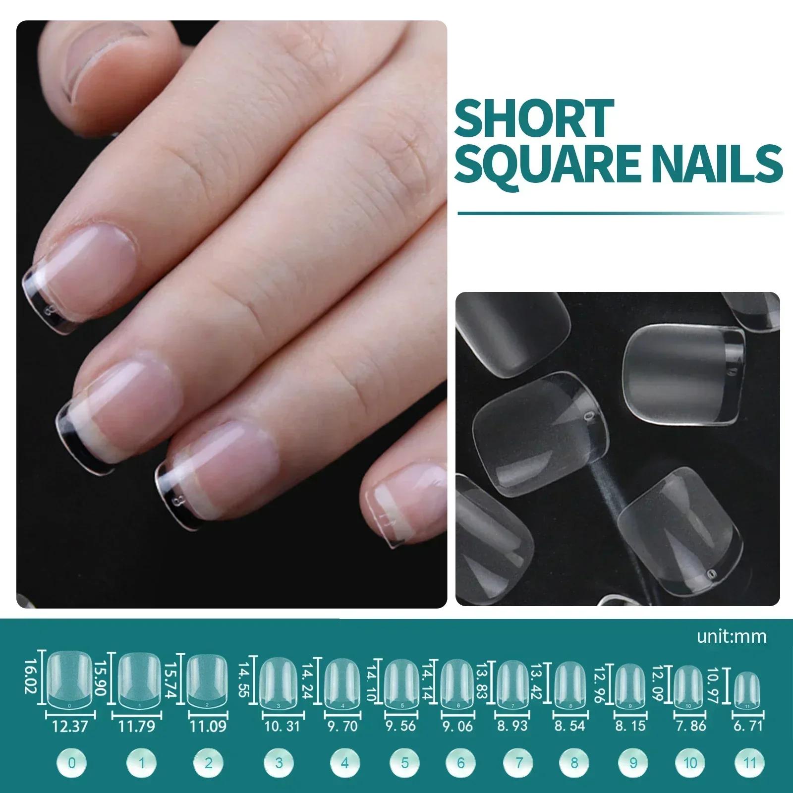 

120pcs Fake Nails Full Cover Press on Nails Coffin Soft Gel American Pose Capsule False Nail Tips for Extension System
