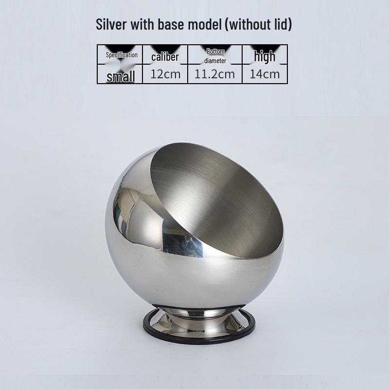 Stainless Steel Slanted Mixing Bowl Set with Lid, Ideal for Seasoning, Sauces & Condiments